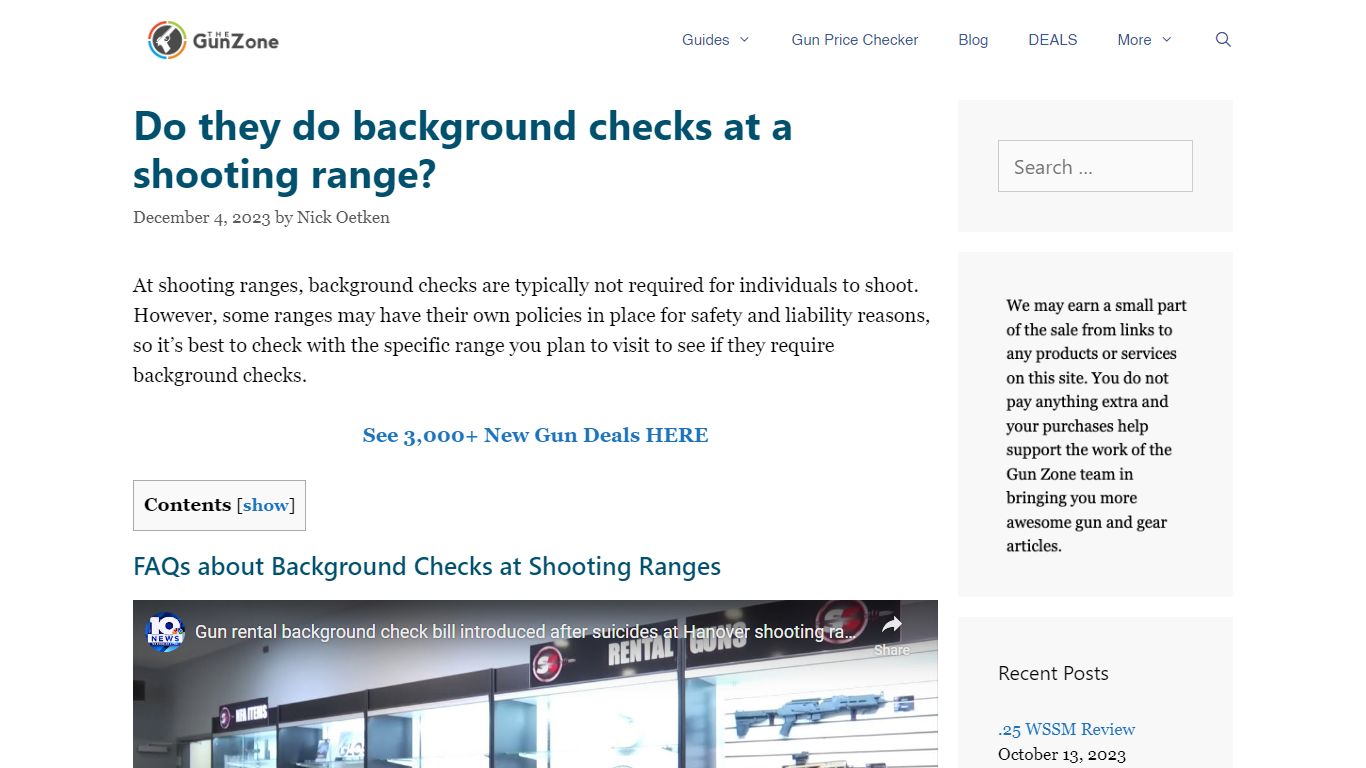 Do they do background checks at a shooting range? | TheGunZone