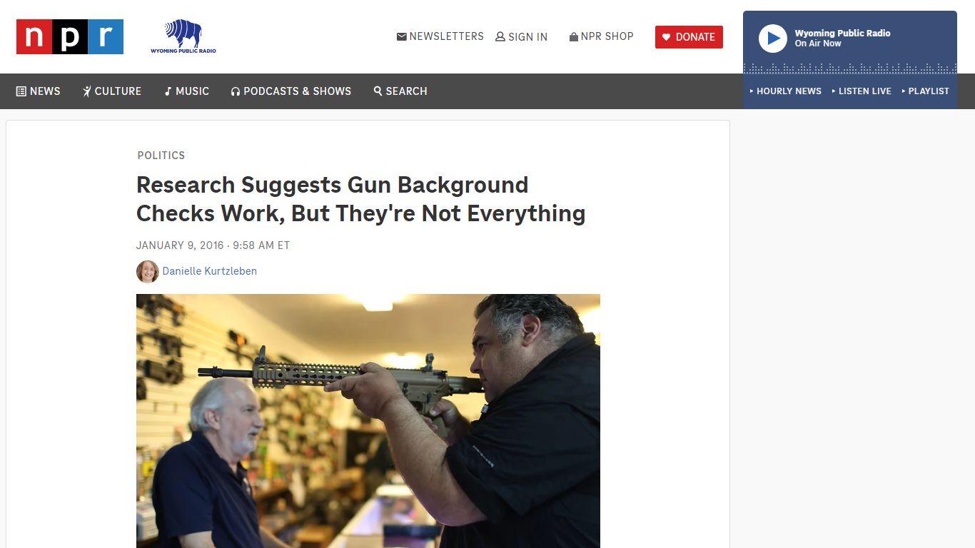 Research Suggests Gun Background Checks Work, But They're Not ... - NPR